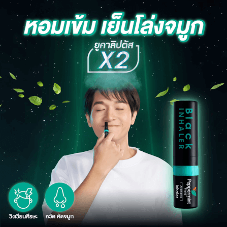 ยาดม เป๊ปเปอร์มิ้นท์ ฟิลด์ แบล็คอินเฮเลอร์ ขนาด 2 ซีซี จำนวน 3 ชิ้น_2